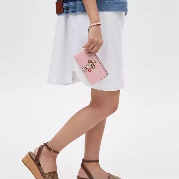 Coach Boardwalk Corner Zip Wristlet With Sundae Graphic Wallet Bag Purse - Picture 9 of 9